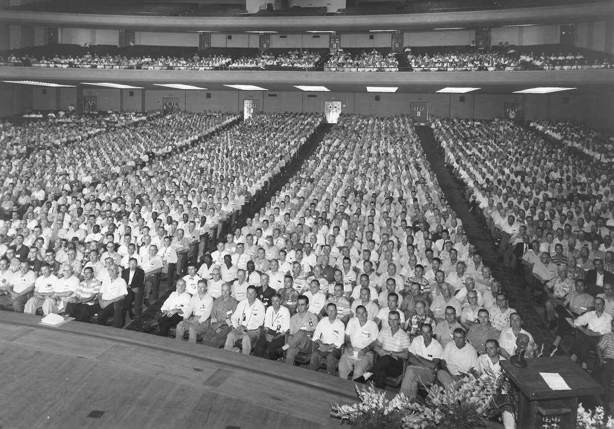 The 1957 gathering of United Methodist Men at Purdue University in West Lafayette, Ind.