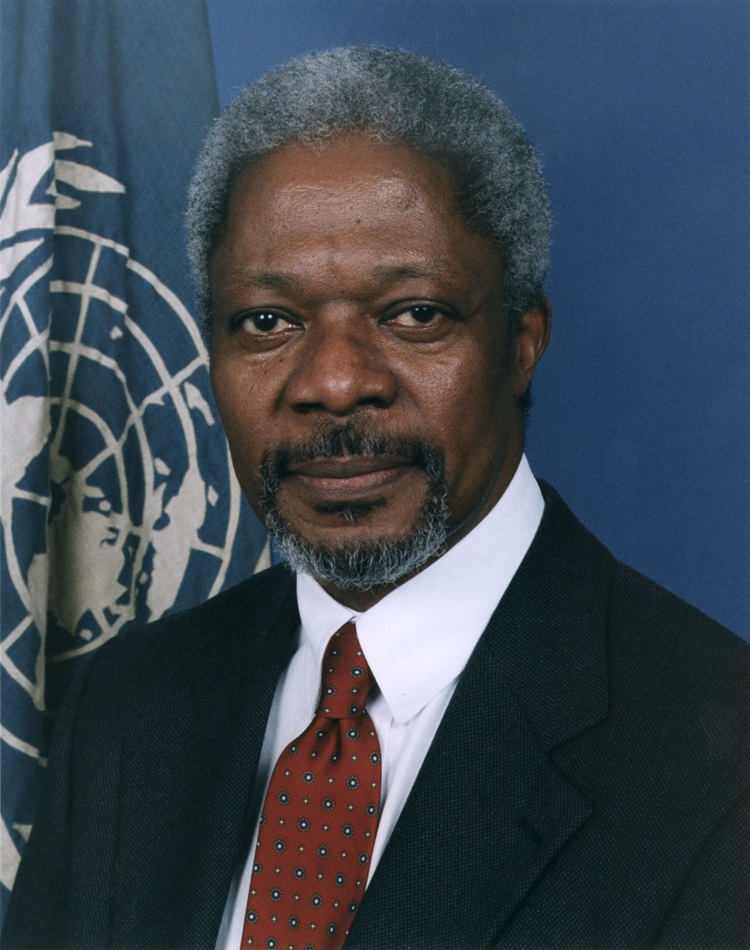 Kofi A. Annan, secretary-general of the United Nations, will receive the 1998 World Methodist Peace Award. He was chosen for the award because of his courage, creativity and consistency in the pursuit of human reconciliation and world peace, according to Frances Alguire, president of the World Methodist Council. EDITORS NOTE, Mandatory Credit: UN/DPI photo by Milton Grant Copyright United Nations.  Distributed by UMNS.