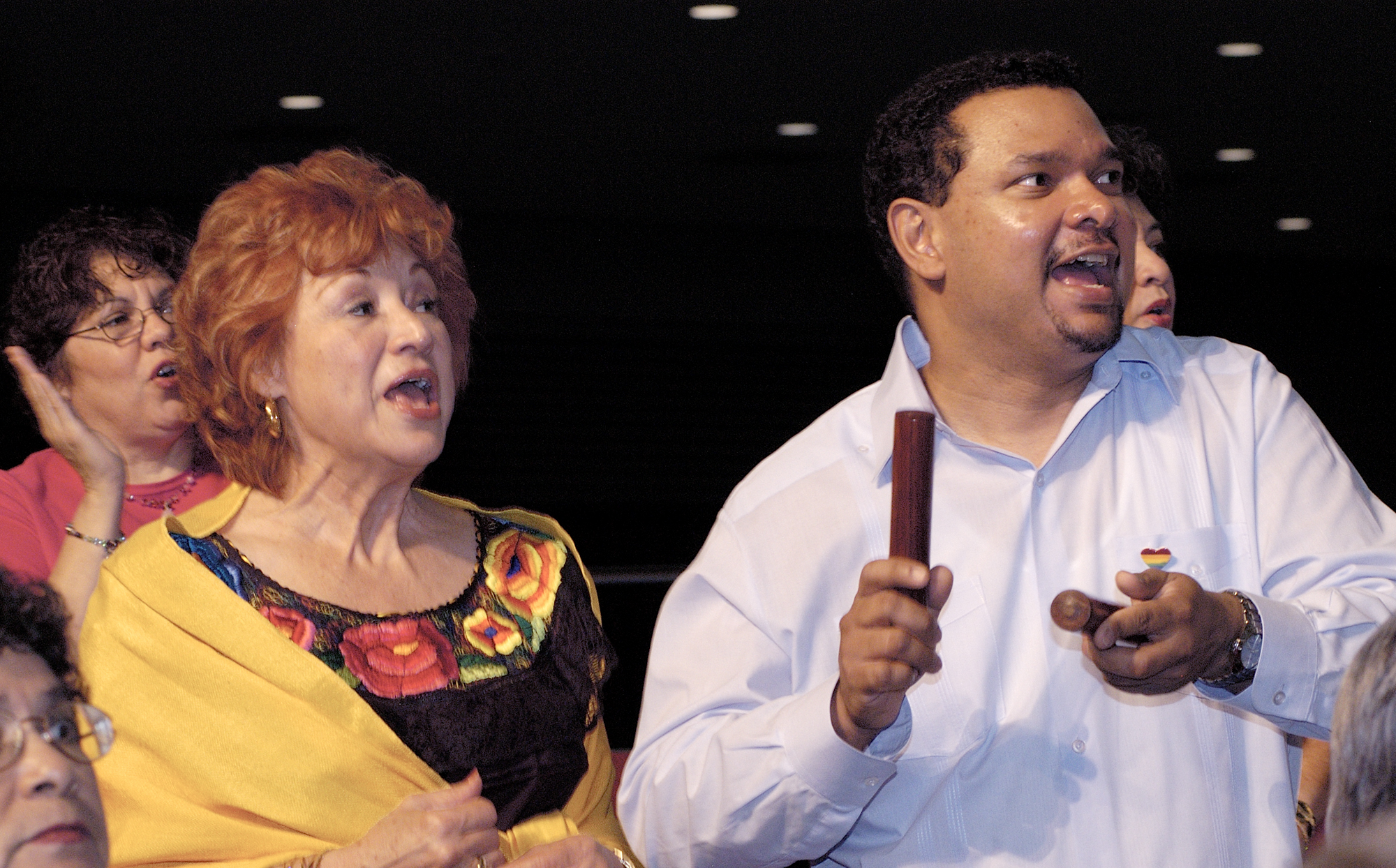 Members of the Rio Grande Conference Choir sing during morning worship on May 5 at the 2004 United Methodist General Conference in Pittsburgh. A UMNS photo by Paul Jeffrey.