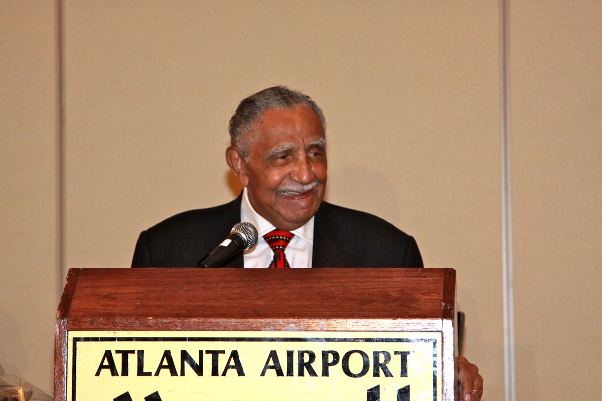 The Rev. Joseph E. Lowery is honored by Gammon Theological Seminary. He urged those in attendance to vote. Photo by Natalie Reed.
