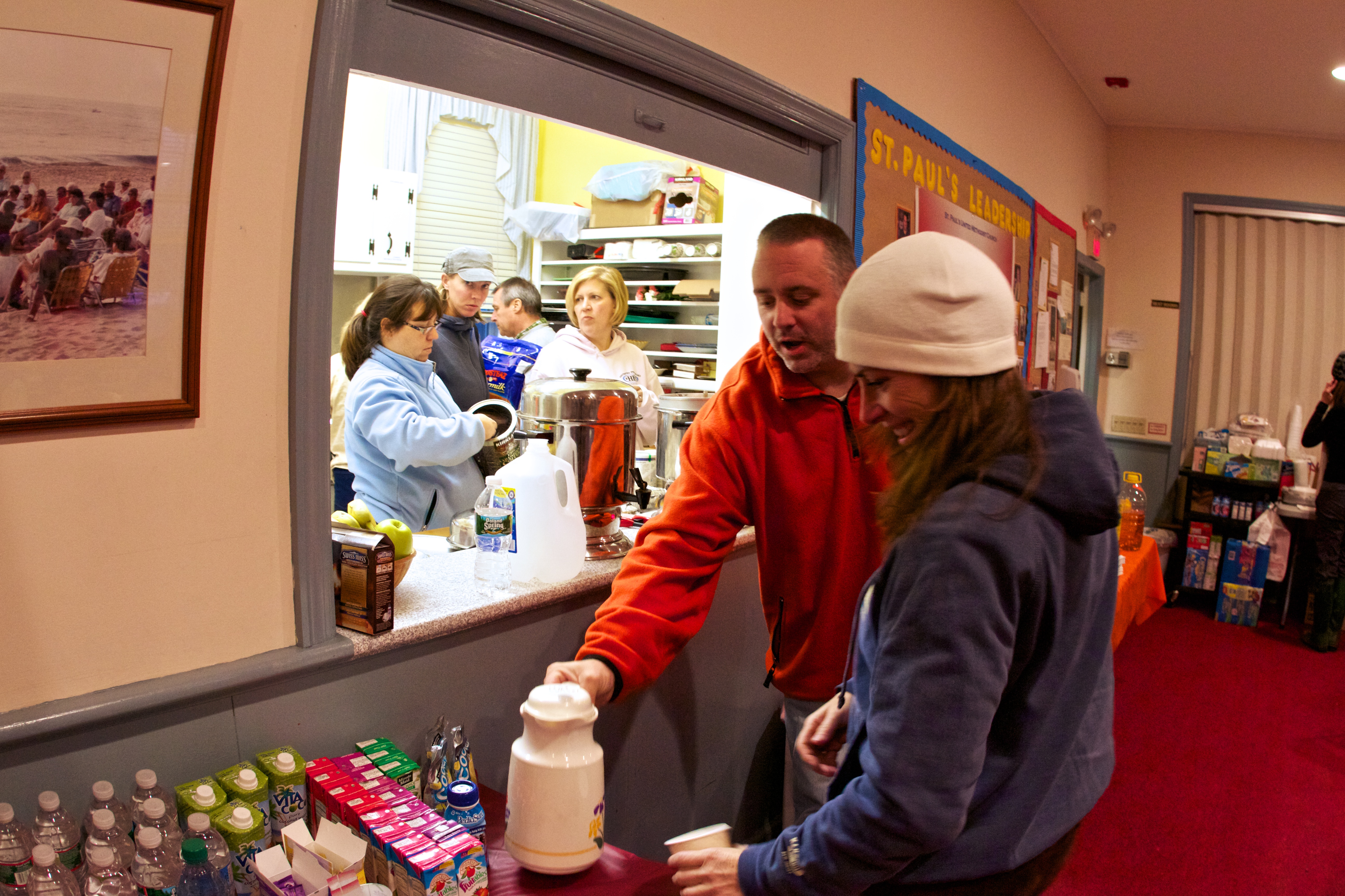 The St. Paul United Methodist Church has been serving meals to hundreds of people every day since Hurricane Sandy hit. Photo by Chris Heckert