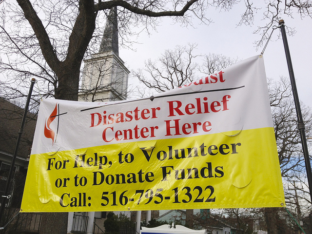 Community United Methodist Church’s disaster relief center in Massapequa, N.Y.
