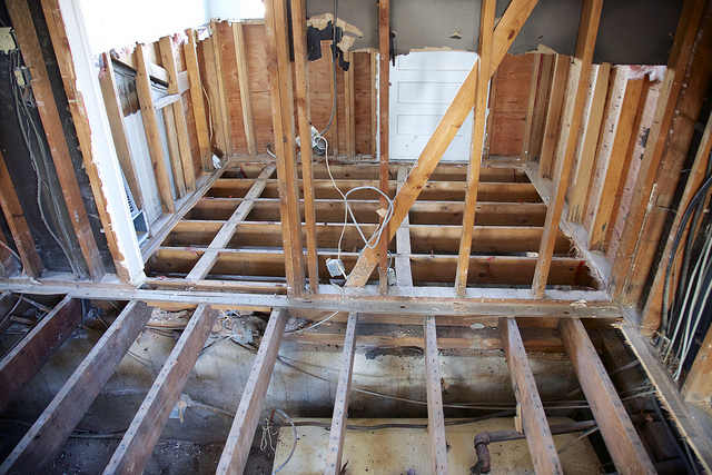 Repair work to Henry Enders’ home is extensive.