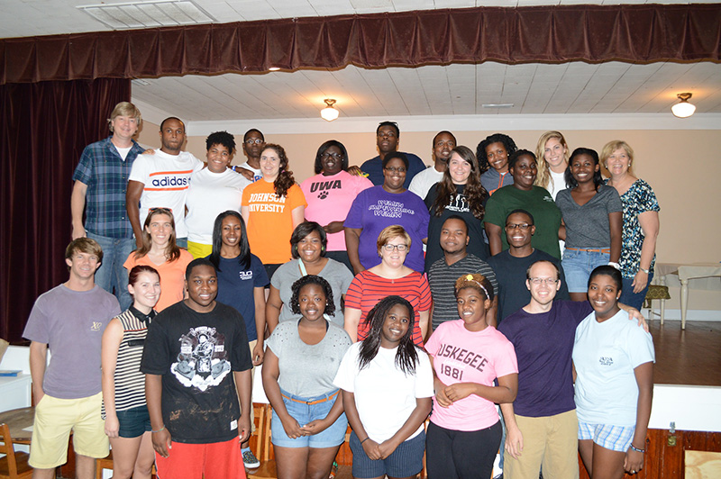 The 2013 QuadW Missional Interns in Mobile, Ala. The Rev. Don Woolley, director of the program, is at upper left. Photo courtesy of Don Woolley