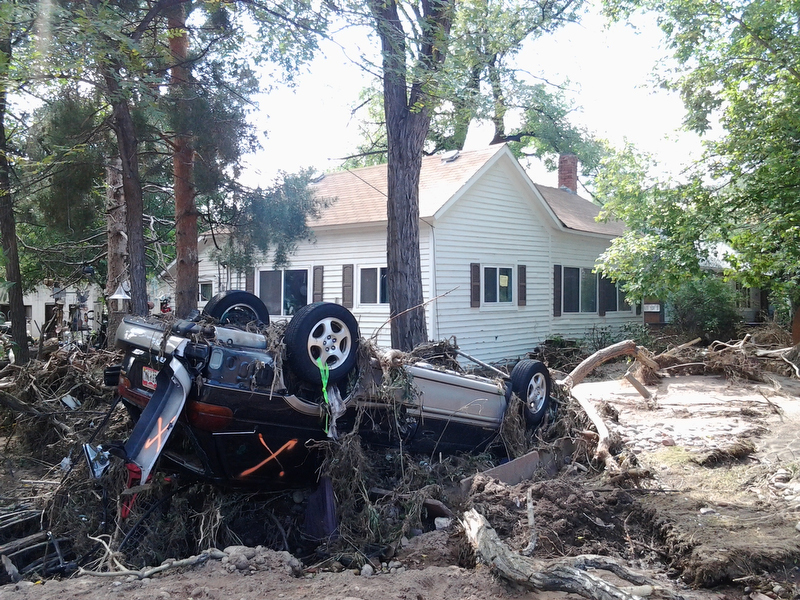 Flooding caused massive damage in Lyons, Colo. A UMNS photo courtesy of Emily Flemming.