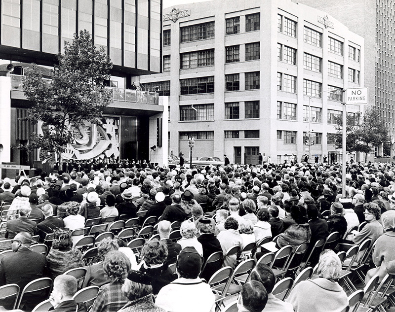 About 2,000 people were present, including U.N. dignitaries, when the United Methodist-owned Church Center for the United Nations was consecrated on Sept. 23, 1963. A UMNS photo courtesy of the United Methodist Office for the U.N.