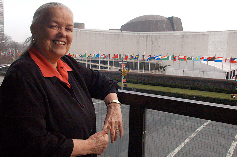 Mia Adjali, who served 46 years for United Methodist Women in the U.N. office, was a key presence at the CCUN until her retirement..
A UMNS file photo by John Goodwin.