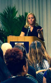 Katariina Rosenblatt, a survivor of the human trafficking industry, works to get other victims out of sex trafficking through a program she formed called There is H.O.P.E. A web-only photo courtesy of Florida International University/Wesley Foundation.