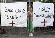 Elvira Arellano received sanctuary at thechurch for a year before being deported. A UMNS file photo by Paul Jeffrey.