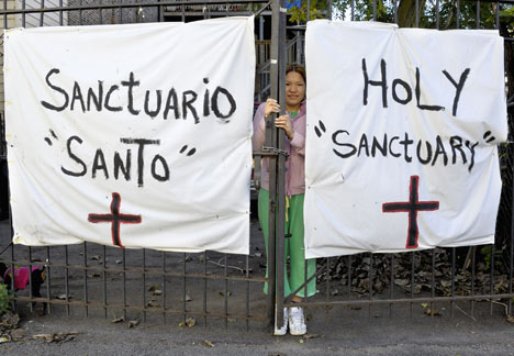 Elvira Arellano received sanctuary at Adalberto United Methodist Church in Chicago from Aug. 15, 2006, to Aug. 16, 2007. A UMNS file photo by Paul Jeffrey.