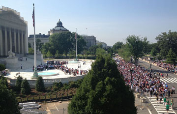 Crowds gather outside the Supreme Court building in Washington to hear decisions on DOMA and California's Proposition 8. A web-only photo &amp;amp;amp;amp;amp;lt;strong&amp;amp;amp;amp;amp;gt;by Michelle Whittaker of the United  Methodist  &amp;amp;amp;amp;amp;lt;/strong&amp;amp;amp;amp;amp;gt;of the General Board of Church and Society.