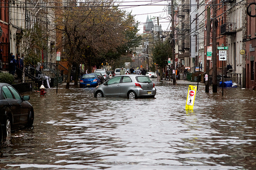 Streets are flooded the day after Hurricane Sandy hit New Jersey. Photo by the Rev. Chris Heckert.