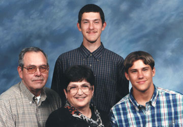 Mollie and John Moore raised their grandsons Joshua (rear) and Patrick after their daughter died. Photo courtesy of the Moore family.