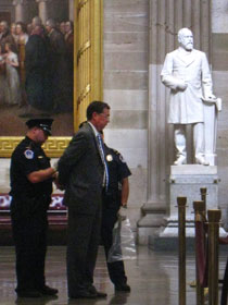 Jim Winkler of the United Methodist Board of Church and Society was among faith leaders arrested for refusing to stop public prayers in the U.S. Capitol in July. A UMNS file photo by Jewel DeGuzman.