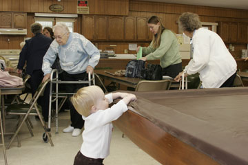 The Kenmare congregation has increased attendance since moving down the street to the more accessible Senior Center. A UMNS photo by Jan Snider. The Kenmare congregation has increased attendance since moving down the street to the more accessible Senior Center. A UMNS photo by Jan Snider.