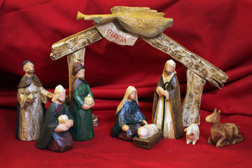 An exclusive, nine-piece Nativity set is one of many Christmas items offered by Cokesbury Bookstore. The crèche was created by Abbey Press and customized for Cokesbury.