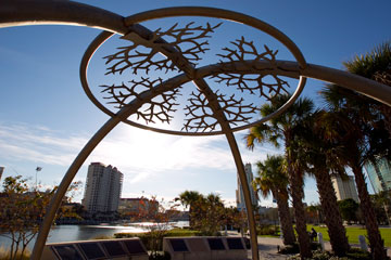 A ceremonial space honoring indigenous people by artist Bob Haozous graces the Riverwalk in Tampa, Fla. The United Methodist Church is planning an 