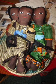 Handmade African dolls were among many items showcased by Christ United Methodist Church, Franklin, Tenn., during its alternative market called 