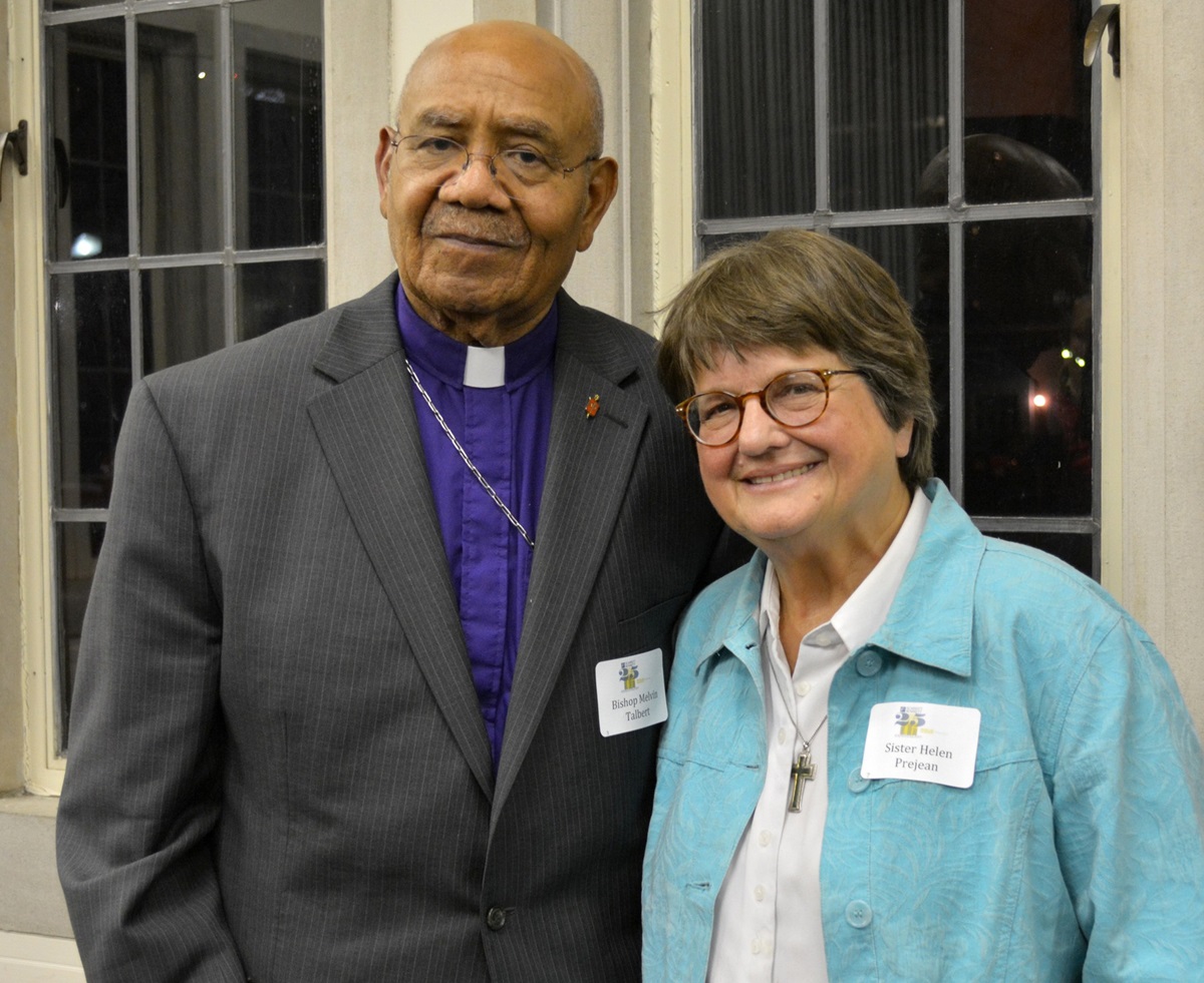 Bishop Melvin Talbert and Sister Helen Prejean at Scarritt-Bennett Center, Dec. 7. Photo by Beth Kindig.