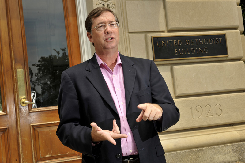 Jim Winkler, top executive of the United Methodist Board of Church and Society, will leave the agency by Dec. 31. A UMNS Photo by Jay Mallin