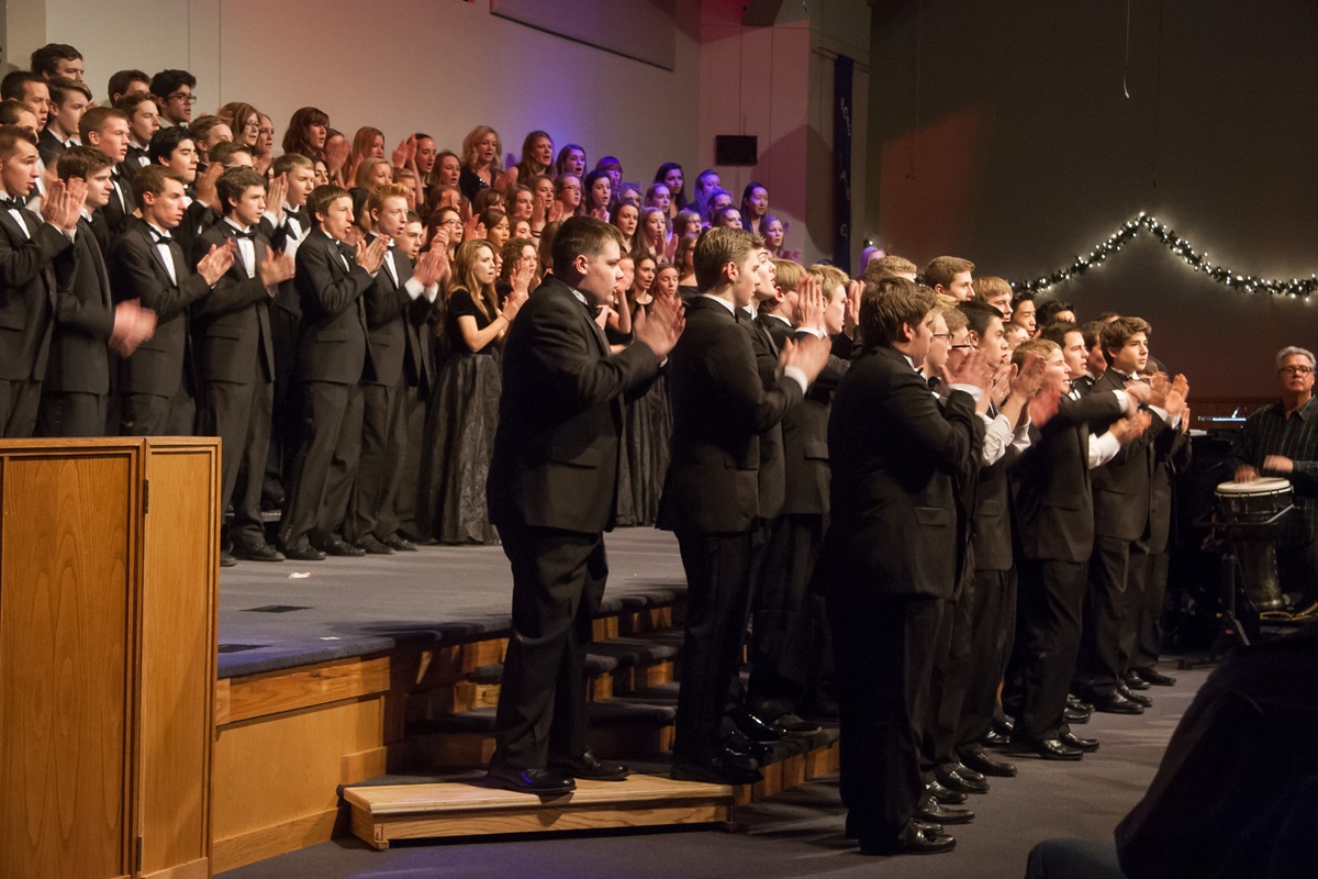 Students from four local high school students perform at St. Luke’s United Methodist Church in Highlands Ranch to offer a healing Friday night after shootings at nearby Arapahoe High School earlier that day. Photo courtesy Ken Fong.
