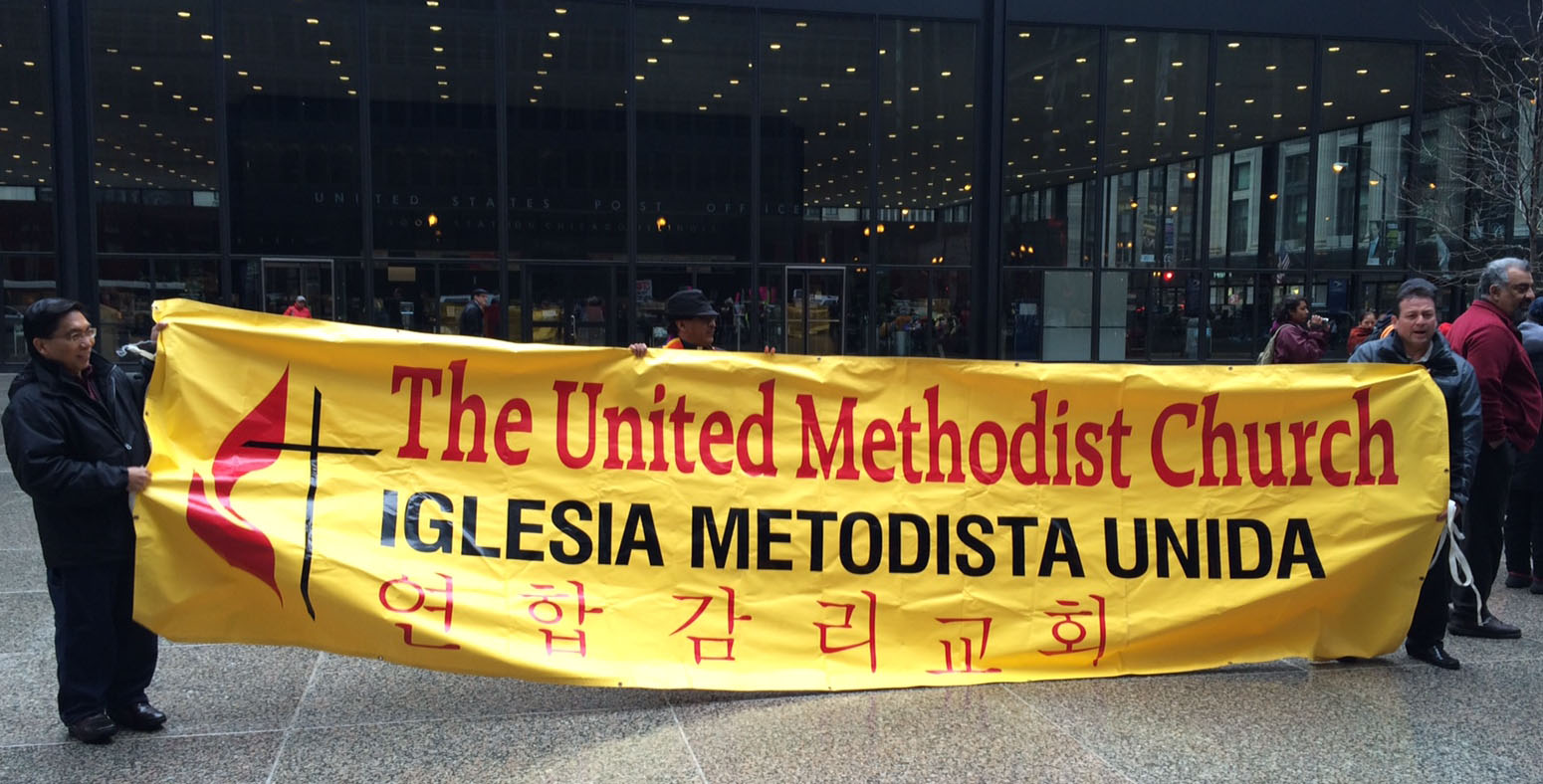 United Methodists from the Northern Illinois Annual (regional) Conference participated in the March 27 immigration rally. Photo by Michael Vollmer, UMNS.