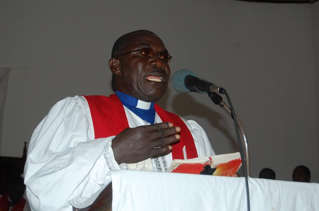 The Rev. Morris Jarkloh addresses  the Liberia Annual Conference in Sinoe District which he hosted as superintendent. 