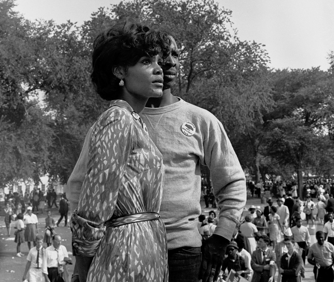 A couple lingers following the “I Have A Dream” speech by the Rev. Dr. Martin Luther King.