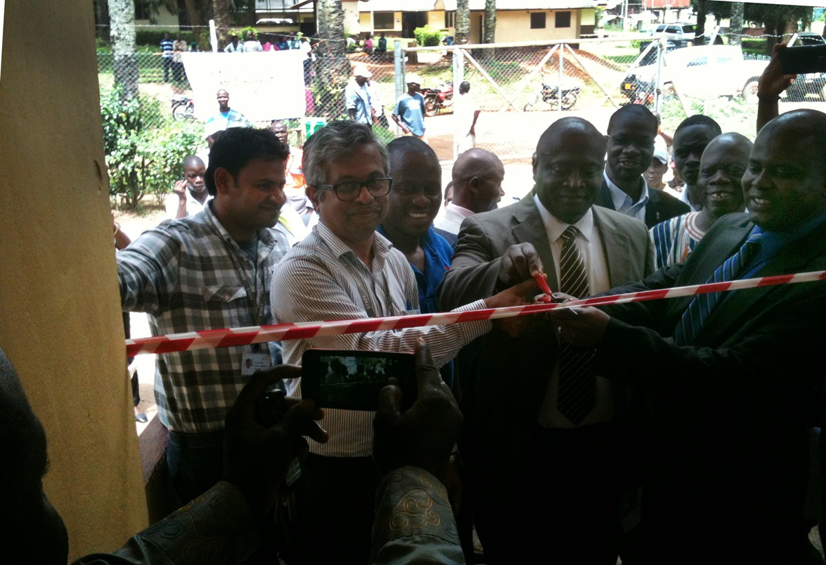 Prayaga Sreenivas Prasad, general manager and chief technical officer of AcelorMittal, said his company was glad to support the Liberian government in its fight against the Ebola virus. 