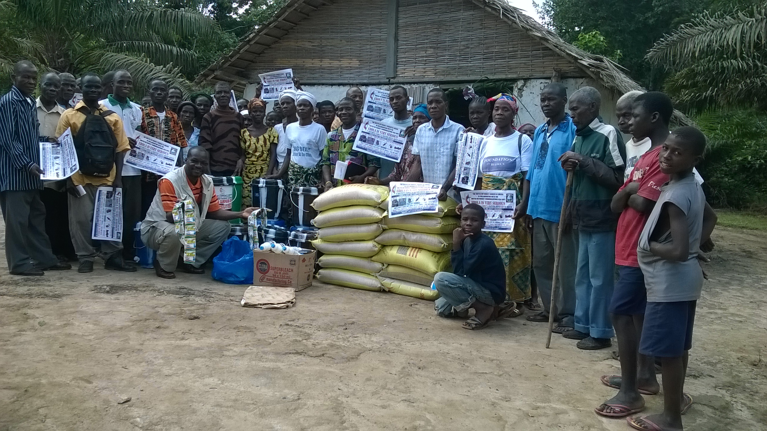 The Ebola crisis has also brought about economic hardship. Rice is delivered to church members and pastors who do not have a way to make a living during this time.