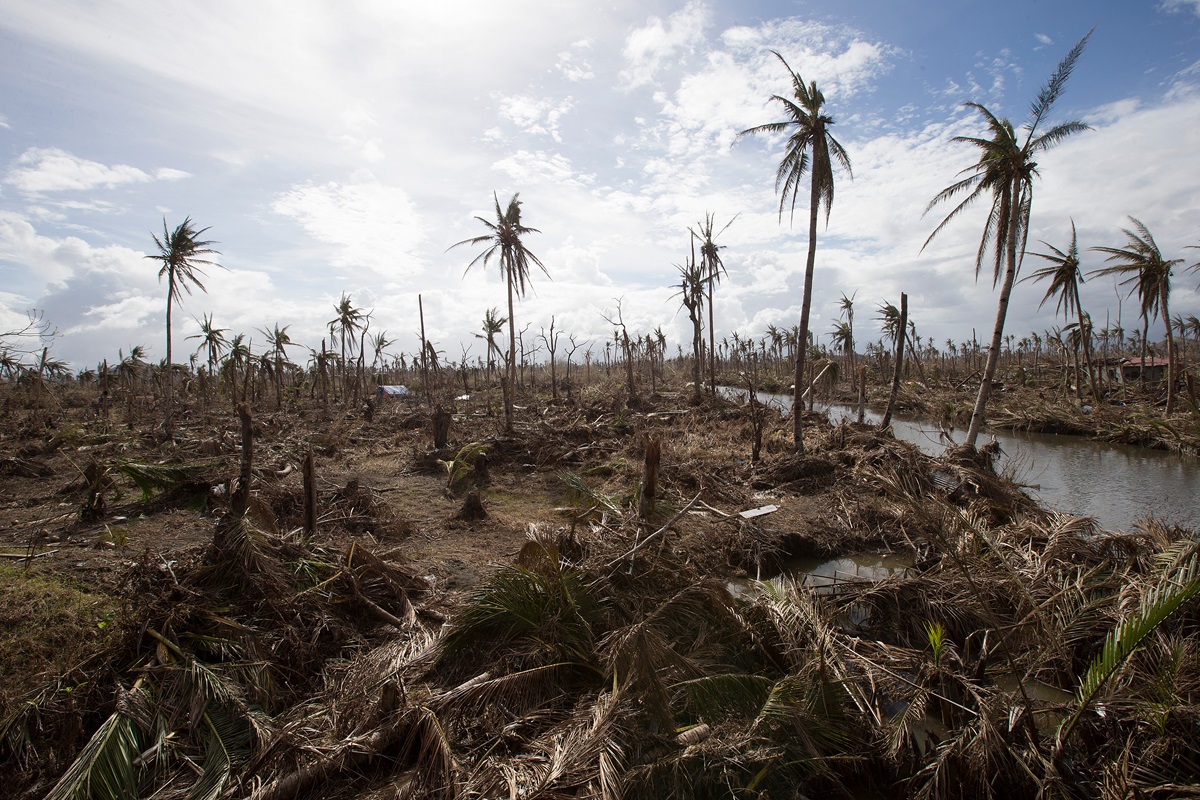 Typhoon Haiyan laid waste to vast areas just south of Tacloban  City, Philippines, in 2013. File photo by Mike DuBose, United Methodist Communications.
