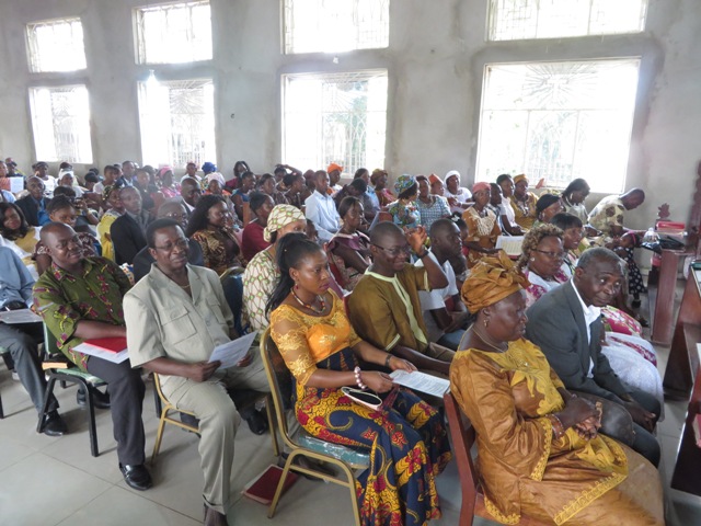 The pews are full at Charles Davis United Methodist Church in Western Freetown, Sierra Leone as people turn to religion for hope during the Ebola outbreak. 