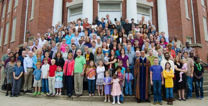 Green Street Church's pastor is facing a complaint for not officiating at a same-sex wedding. The Rev. Kelly Carpenter is sympathetic to the couple filing the complaint. He sees the church's inclusion as key to its growth. Photo courtesy of Green Street Church