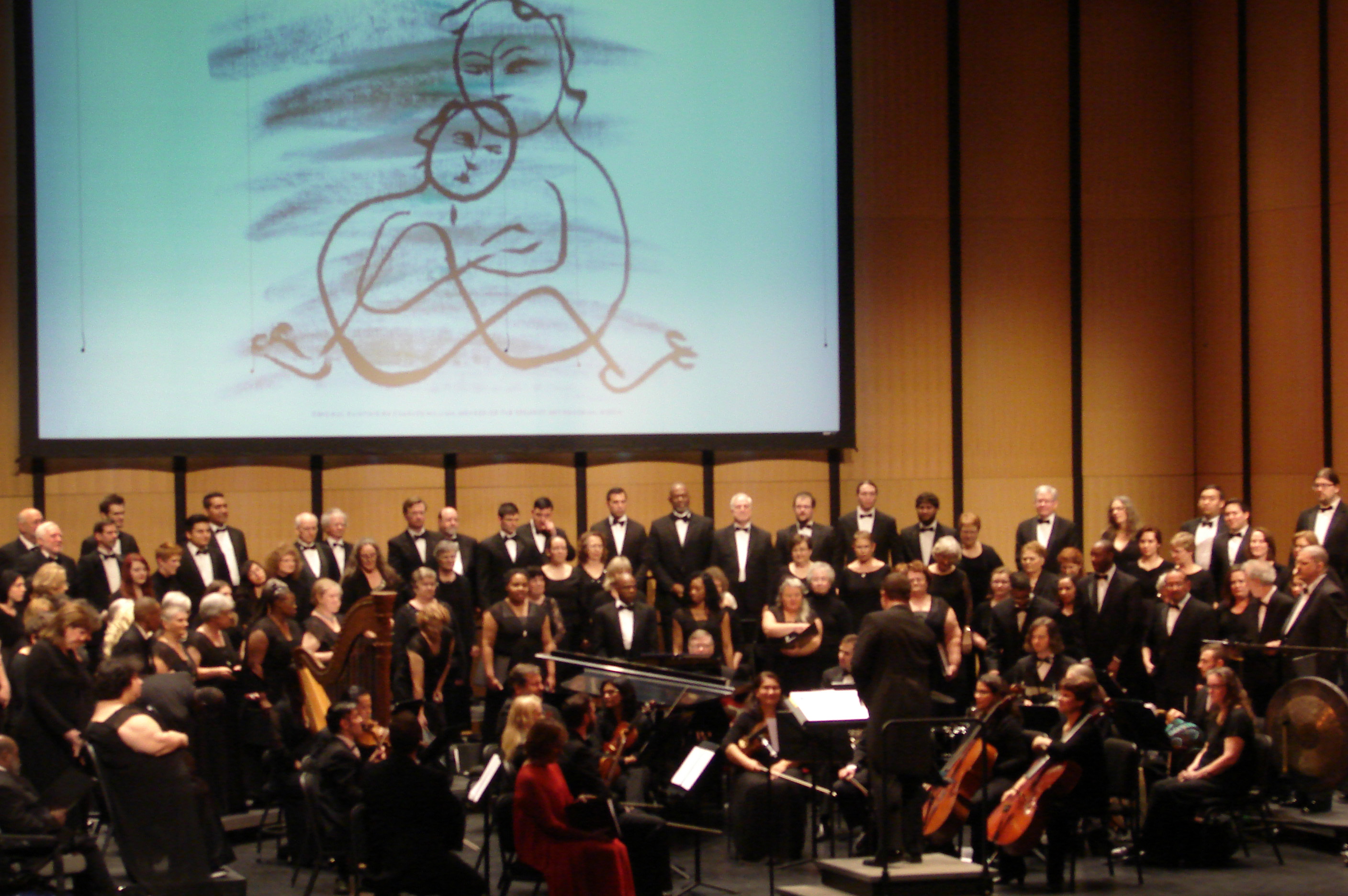 An ecumenical choir, the Dallas Street Choir, an orchestra and opera star Frederica von Stade came together to perform "Street Requiem" in Dallas on Jan. 26, 2015. Jonathan Palant, music minister at Kessler Park United Methodist Church, conducted. Photo by Sam Hodges, UMNS 