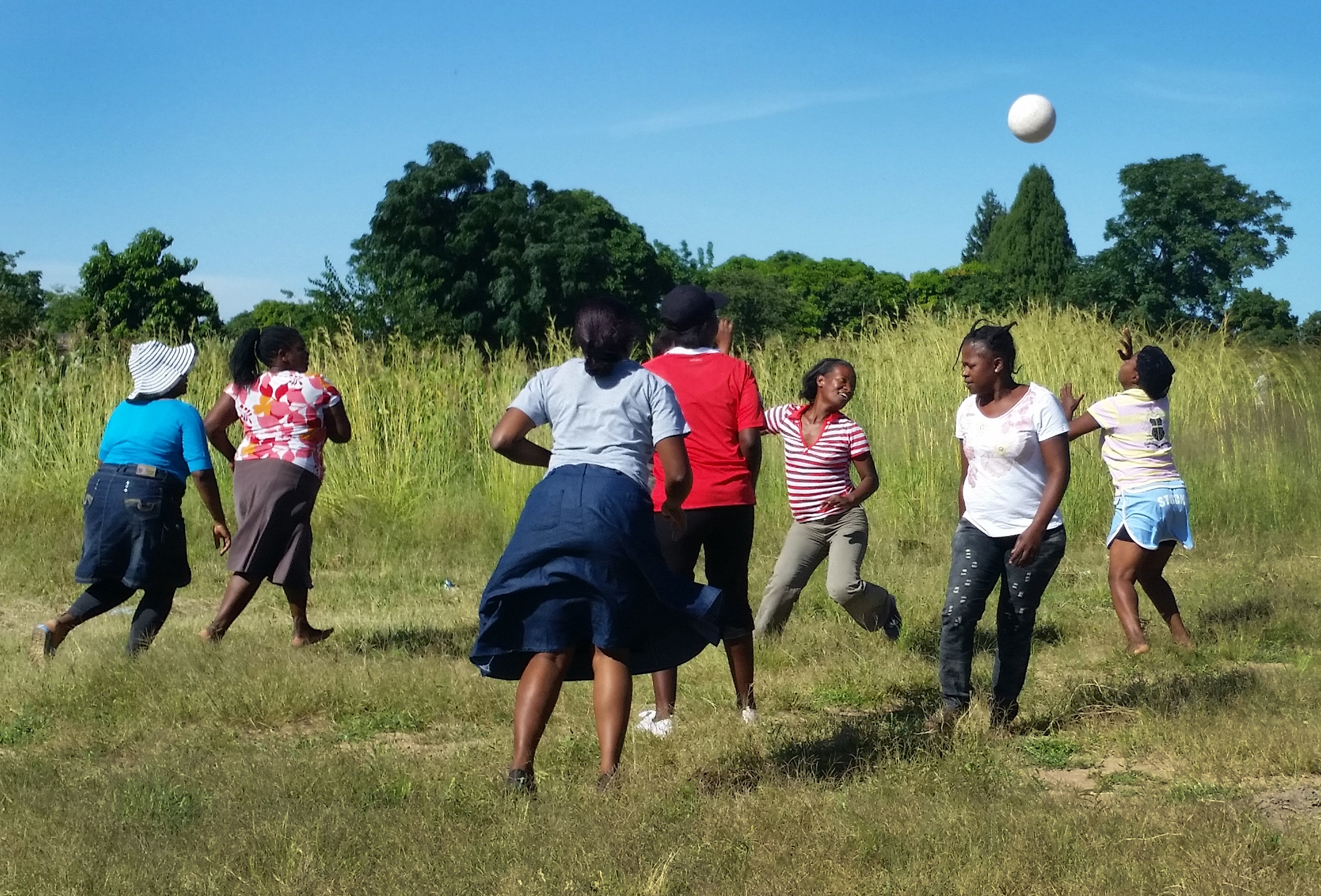 The netball team of St. Peter’s United Methodist Church in Chitungwiza, Zimbabwe, practice for upcoming competition while promoting good health through exercise. Photo by Eveline Chikwanah, UMNS