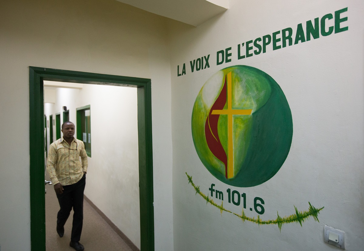 The United Methodist Church's Voice of Hope radio station broadcasts on 101.6 FM from Abidjan, Côte d'Ivoire. Photo by Mike DuBose, UMNS