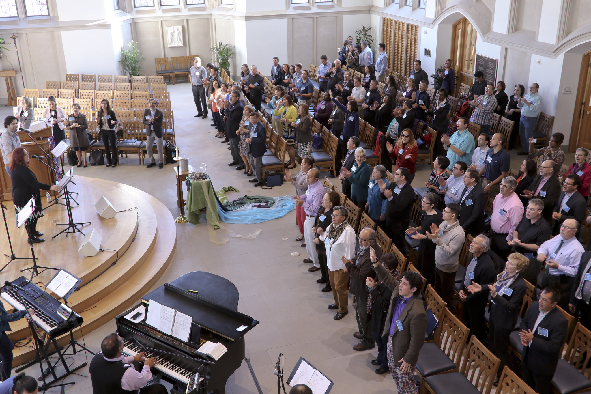 An overall chapel view during the third National Consultation on Hispanic/Latino Ministry held at Duke University Divinity School in Durham, N.C. The event took place March 12-14, 2015. Photo by Arthur McClanahan, Iowa Conference