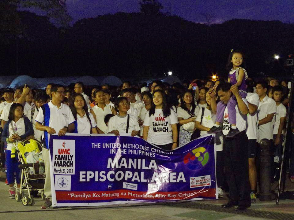 The March 21 family march organized by the Manila episcopal area of The United Methodist Church in the Philippines was a “force to be reckoned with,” said Homer Ortega, chair of the event. Photo by King James X. Zaimur