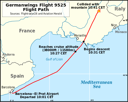 The plane was bound from Barcelona to Duesseldorf on March 24 when it crashed in a remote mountain valley in France. 