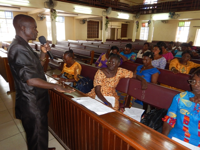 Joseph Pormai talks to teachers about the support offered by Operation Classroom.
