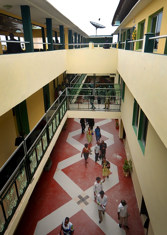 Those who attended the opening of Côte d'Ivoire United Methodist church missionary guest house tour the facilities. Photo by Isaac Broune, UMNS