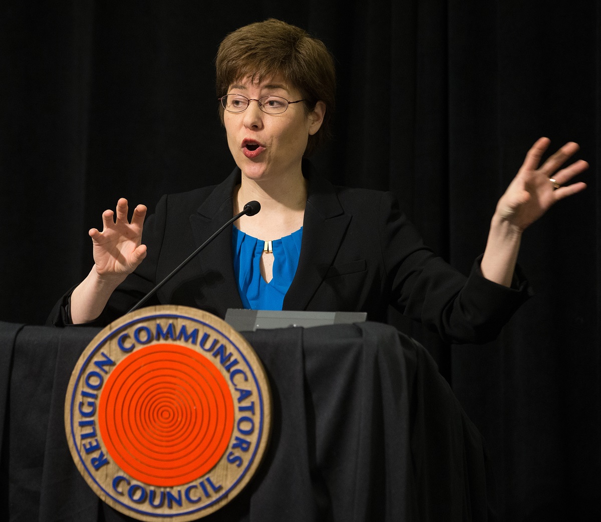 Melissa Rogers addresses the Religion Communicators Council during their 2015 convention April 9. Rogers is executive director of the White House Office of Faith-based and Neighborhood Partnerships. Photo by Mike DuBose, UMNS