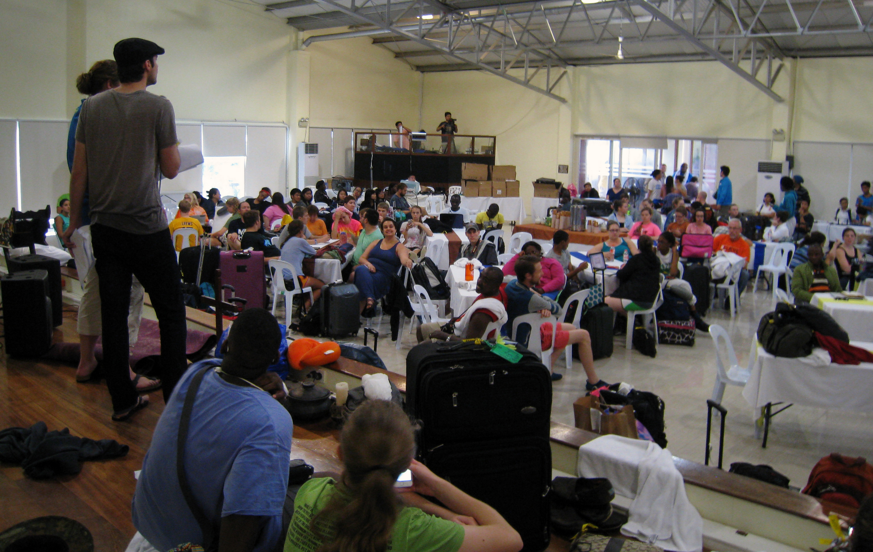 The Global Young People's Convocation gathered in 2014 in Tagatay, Luzon, Philippines. Participants even managed in a typhoon. Plans are for the Philippines to host the 2024 General Conference. Photo by Jen Tyler, courtesy of the United Methodist Board of Global Ministries