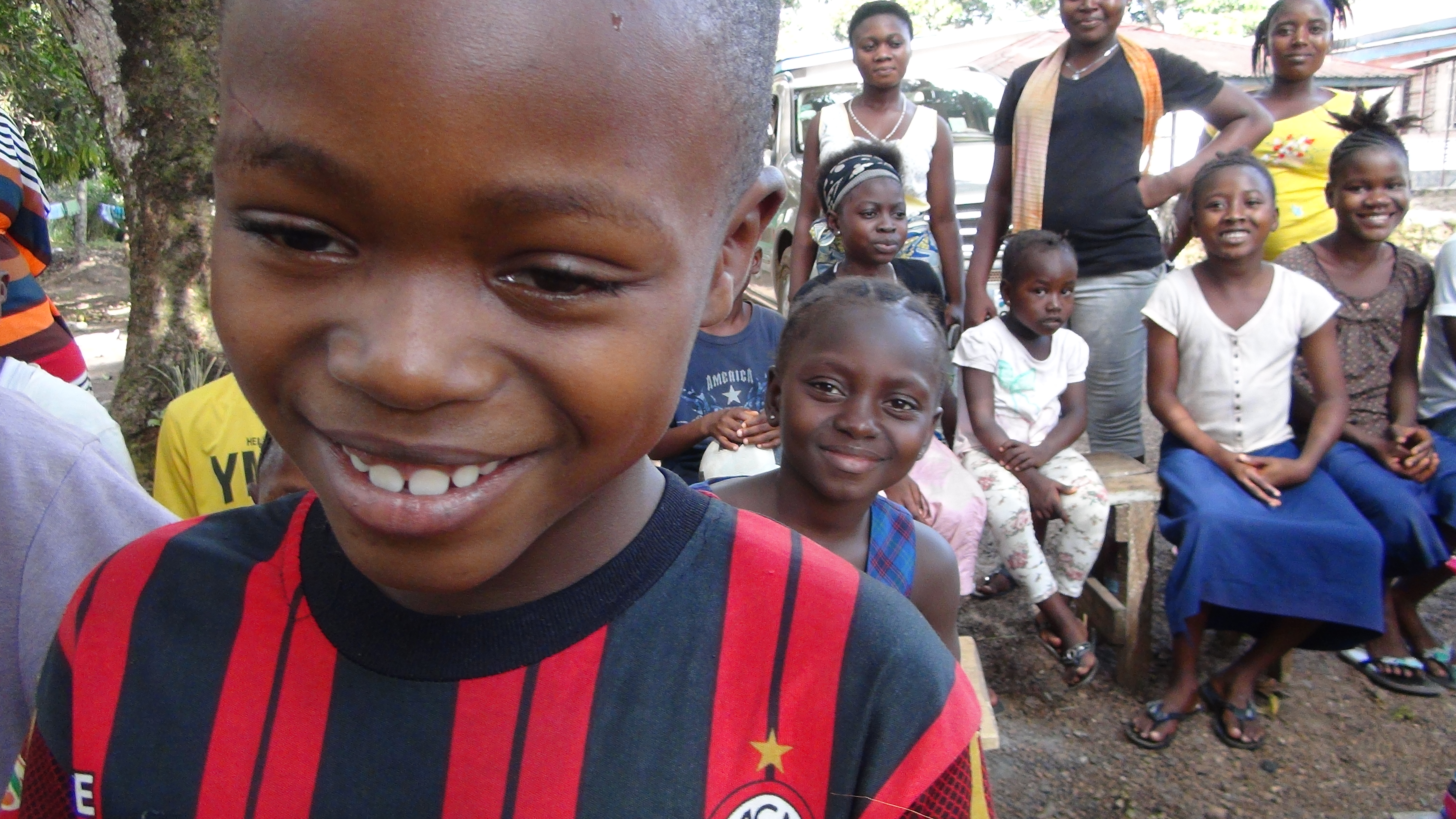 6-year-old Osman Konteh was shunned by his village after his parents died of Ebola and he survived. He now lives in a private orphanage with other Ebola orphans in Kenema, Sierra Leone. Photo by Jan Snider, United Methodist Communications 
