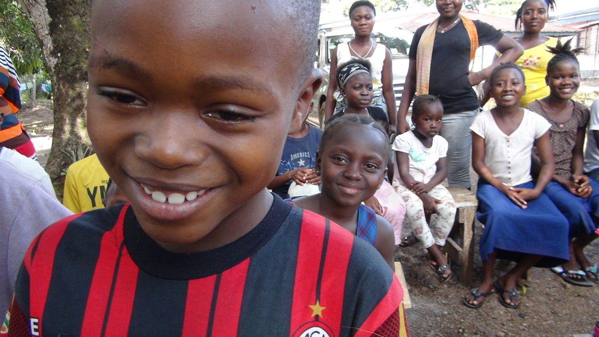 6-year-old Osman Konteh was shunned by his village after his parents died of Ebola and he survived. He now lives in a private orphanage with other Ebola orphans in Kenema, Sierra Leone. Photo by Jan Snider, United Methodist Communications 