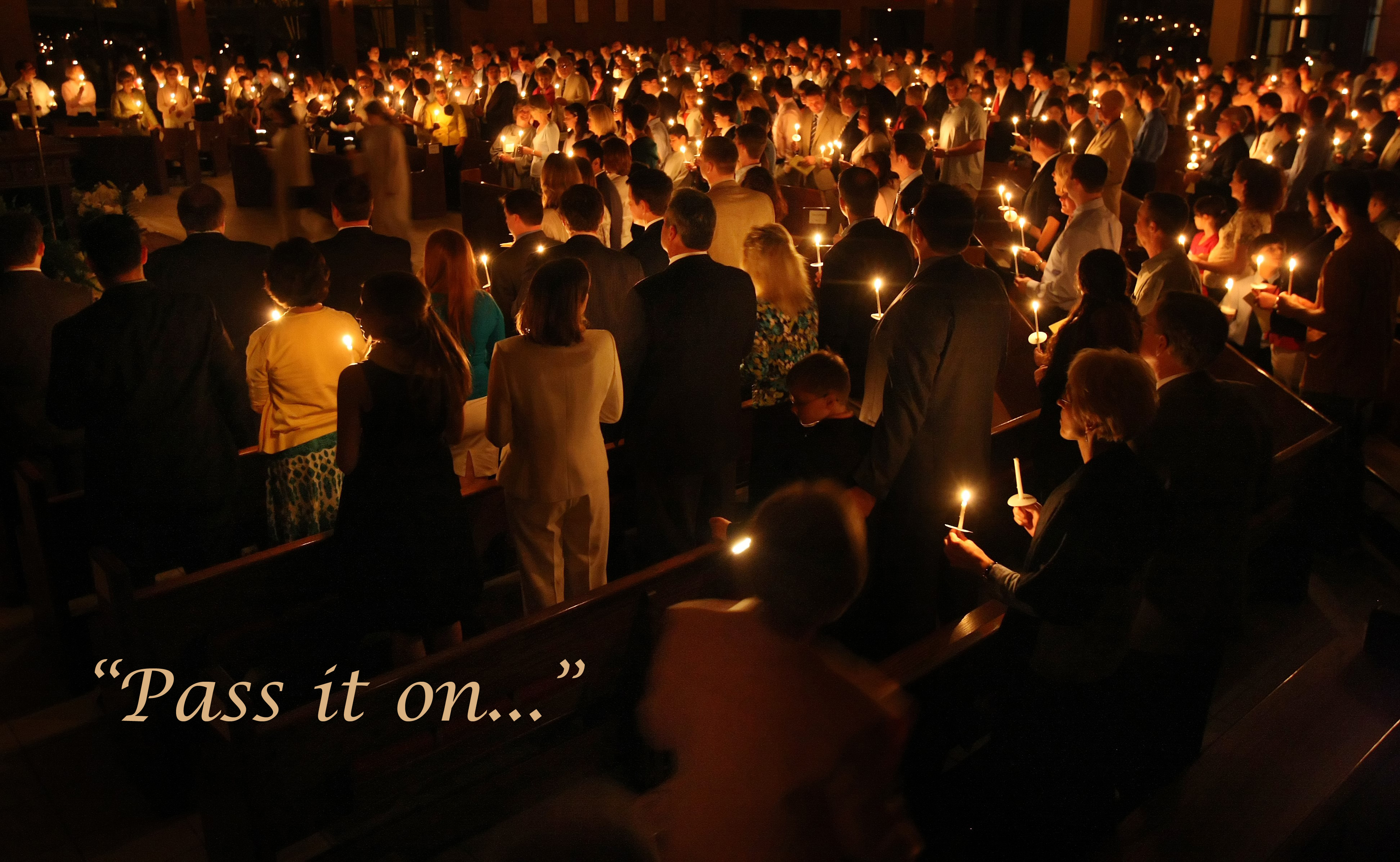 “Pass It On” is the title a 1969 song by Kurt Kaiser. It proclaims that when you experience God’s love, you want to share it with everyone. This is one way to understand evangelism. Photo courtesy of John Partipillo