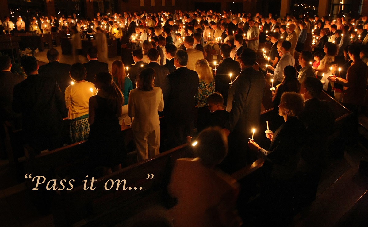 “Pass It On” is the title a 1969 song by Kurt Kaiser. It proclaims that when you experience God’s love, you want to share it with everyone. This is one way to understand evangelism. Photo courtesy of John Partipillo