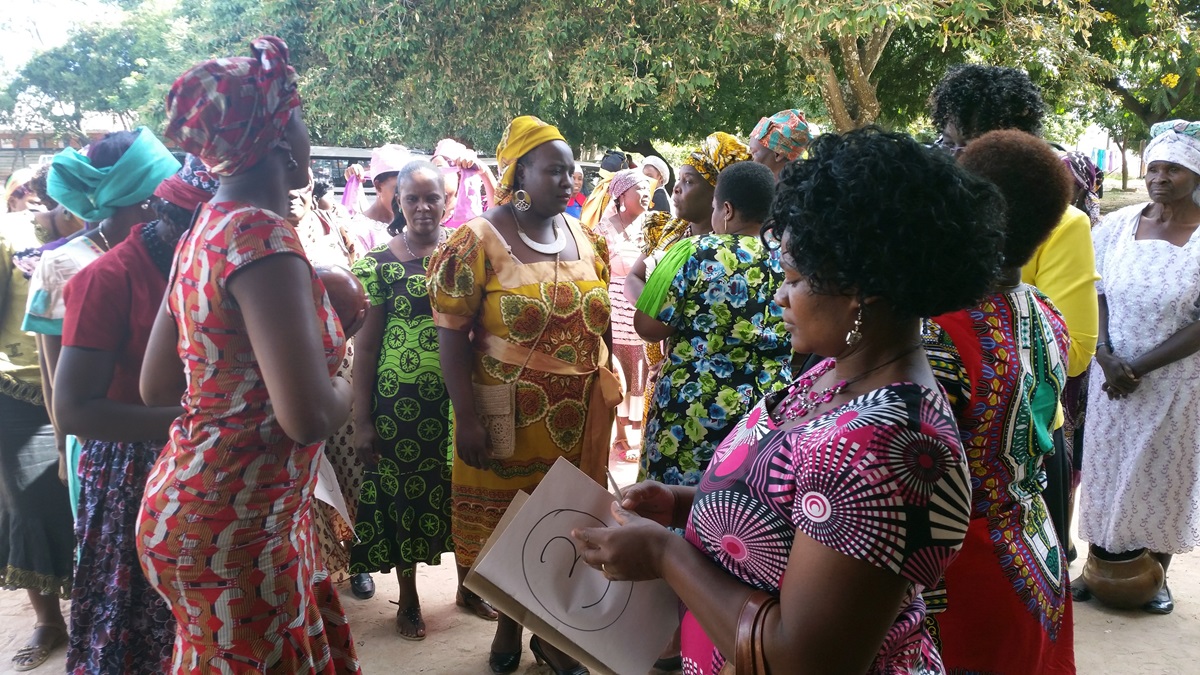 Women over 55 prepare to lineup for the modeling show. The event attracted 65 participants from 15 churches and promoted fellowship. Photo by Evelyn Chikwanah, UMNS