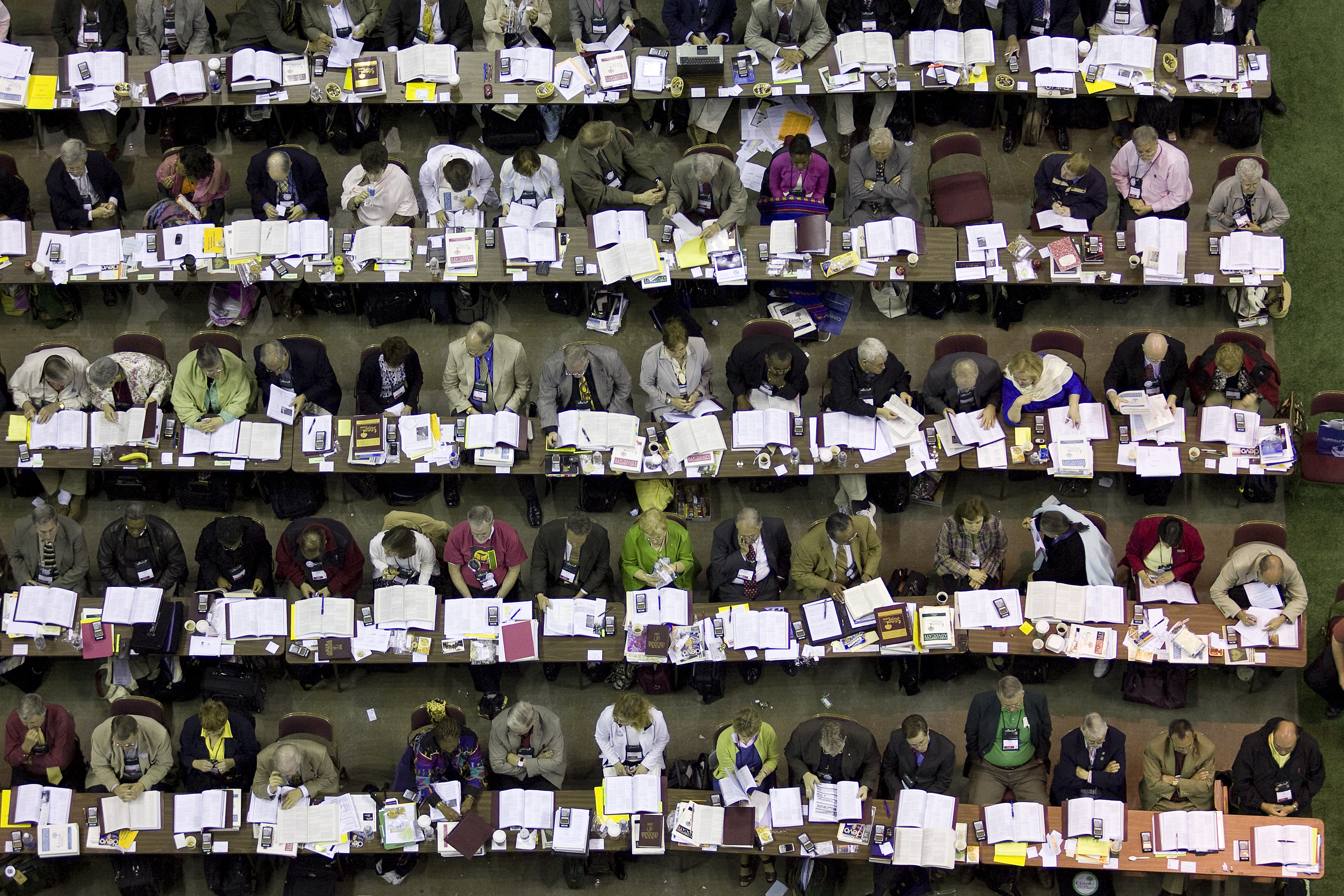 Delegates consider legislation during the 2008 United Methodist General Conference in Fort Worth, Texas. 