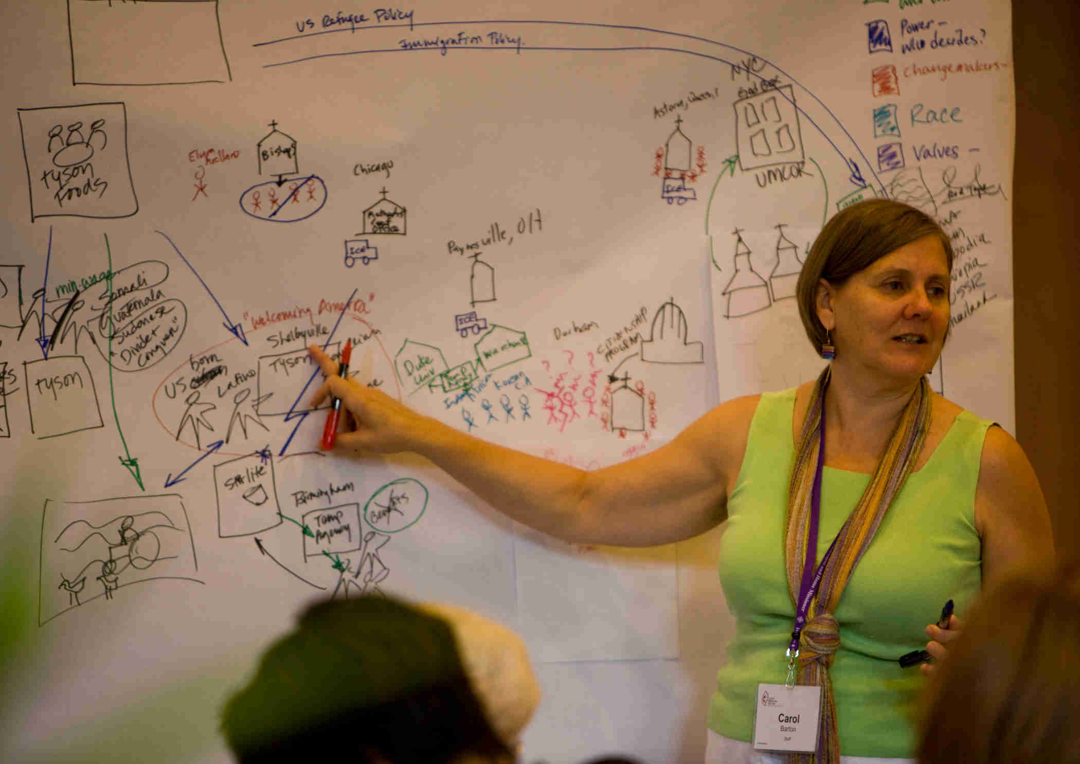 Carol Barton, a staff executive for United Methodist Women, leads a discussion during the 2011 National Seminar in Birmingham, Ala. 